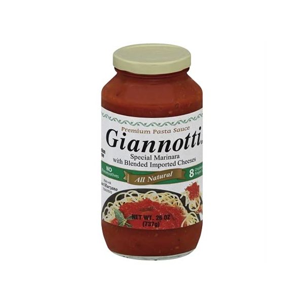 GIANNOTTI: Marinara Sauce With Imported Cheese, 26 oz