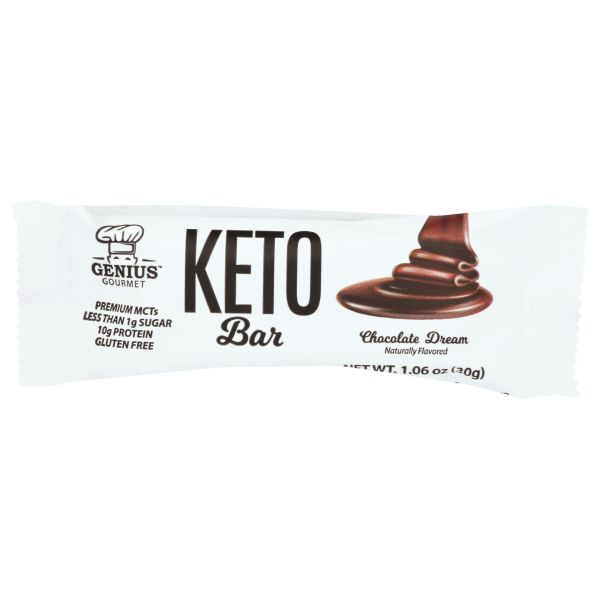 GENIUS GOURMET KETO BARS: Chocolate Dream Bar, 1.09 oz