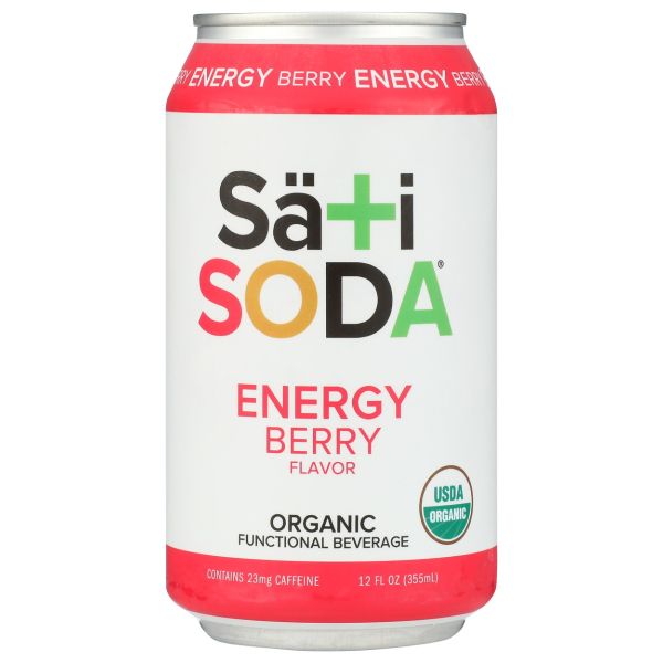 SATI SODA: Organic Energy Berry Soda, 12 fo