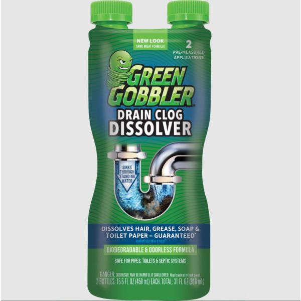 GREEN GOBBLER: Drain Clog Dissolver, 31 fo