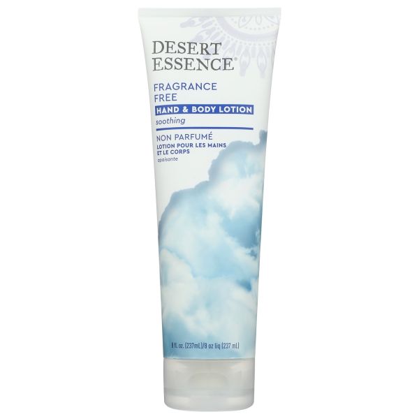 DESERT ESSENCE: Fragrance Free Hand and Body Lotion, 8 fo