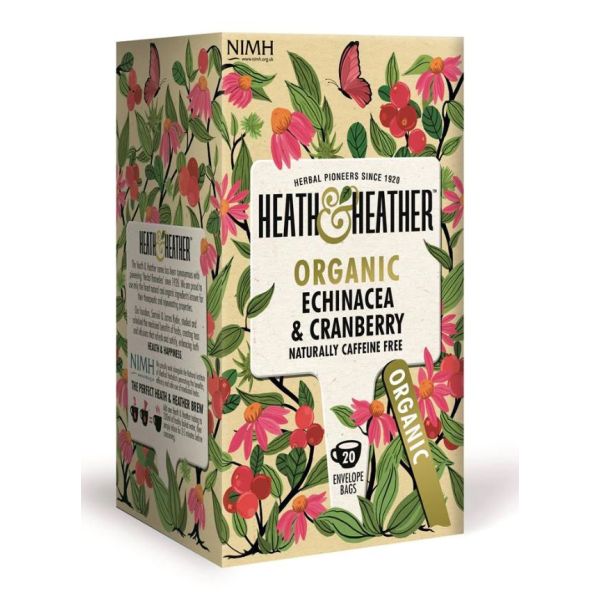 HEATH AND HEATHER: Organic Echinacea Cranberry Tea, 20 ea