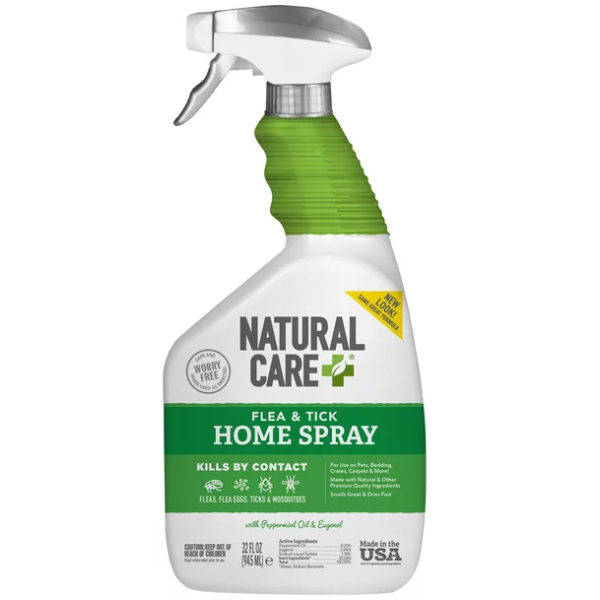 NATURAL CARE: Flea and Tick Home Spray, 32 fo