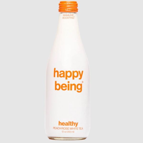 HAPPY BEING: Peach Rose White Tea, 12 fo