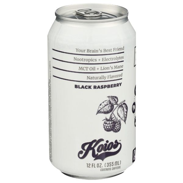 KOIOS: Black Raspberry Sparkling Brain Energy, 12 fo