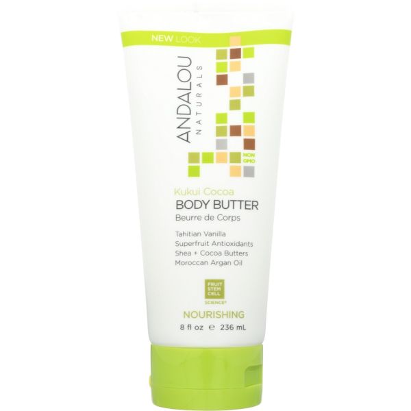 ANDALOU NATURALS: Kukui Cocoa Nourishing Body Butter, 8 oz