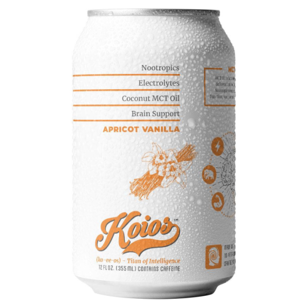 KOIOS: Apricot Vanilla Sparkling Brain Energy, 12 fo