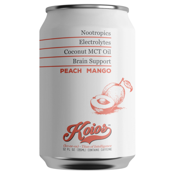 KOIOS: Peach Mango Sparkling Brain Energy, 12 fo