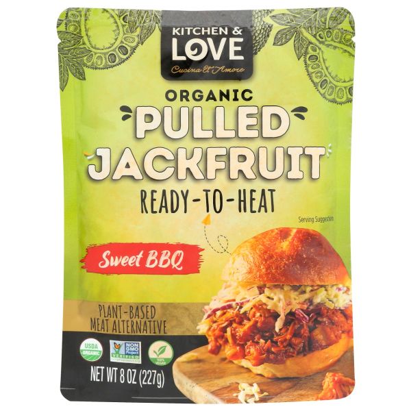 KITCHEN AND LOVE: Sweet Bbq Organic Pulled Jackfruit, 8 oz