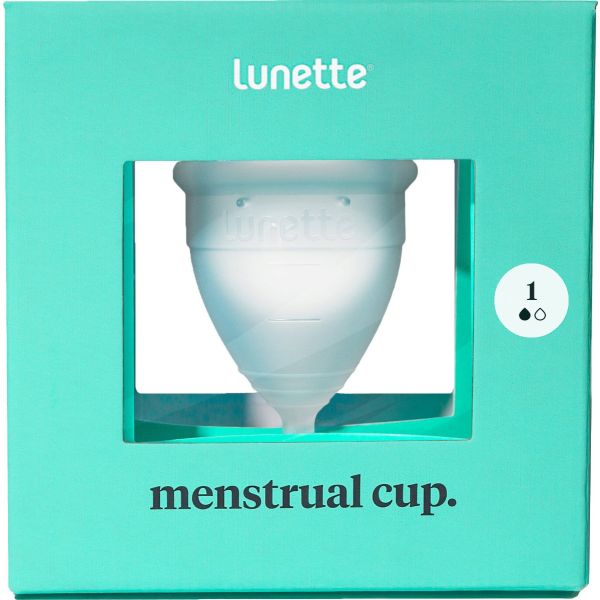 LUNETTE: Menstrual Cup Clear Sz1, 1 ea