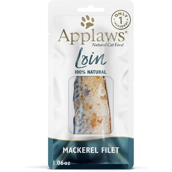 APPLAWS: Cat Food Loins Mackerel, 1.06 oz