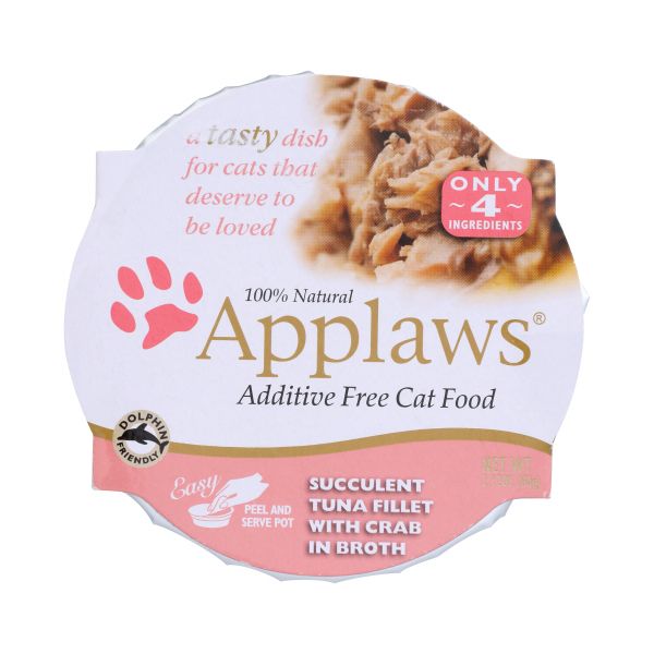 APPLAWS: Succulent Tuna Fillet with Crab Cat Food , 2.12 oz