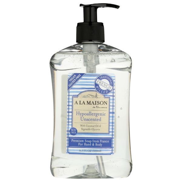 A LA MAISON: Liquid Hand Soap Hypoallergenic Unscented, 16.9 FO