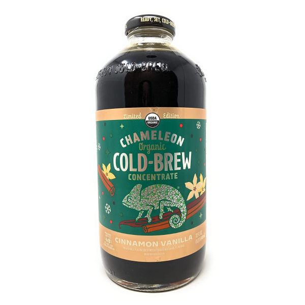 CHAMELEON COLD BREW: Cinnamon Vanilla Cold Brew Coffee Concentrate, 32 fo