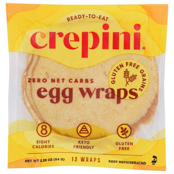 CREPINI: Petite Egg Wrap Gluten Free Grains, 2.26 oz