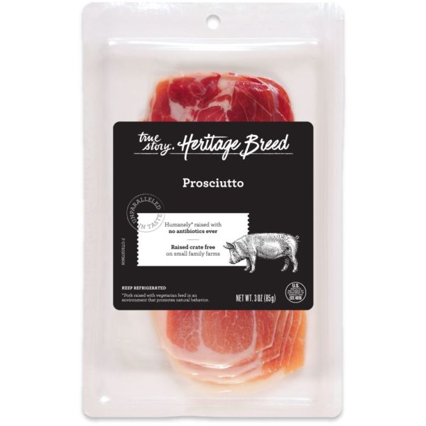 TRUE STORY: Prosciutto Uncured Sliced, 3 oz