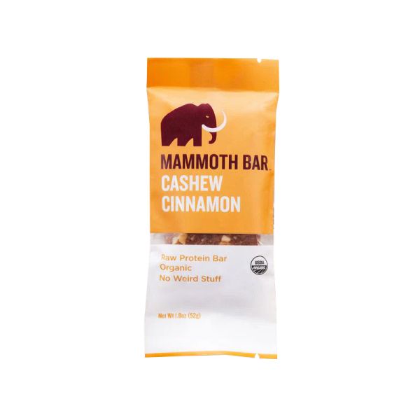 MAMMOTH BAR: Bar Cashew Cinnamon, 1.8 oz