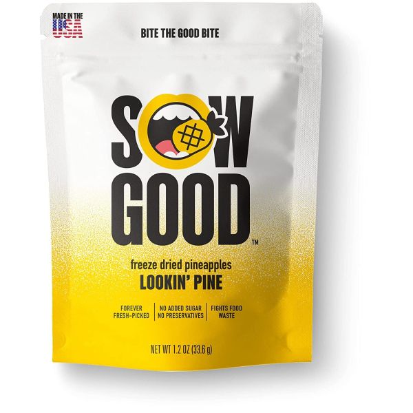 SOW GOOD: Freeze Dried Pineapple Snack, 1.2 oz