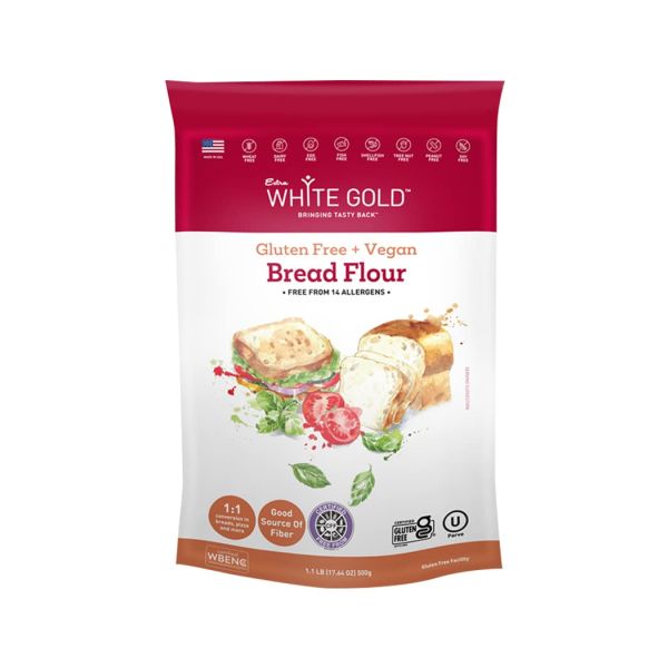 EXTRA WHITE GOLD: Gluten Free Bread Flour, 17.64 oz