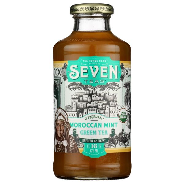 SEVEN TEAS: Moroccan Mint Green Tea Organic, 16 fo