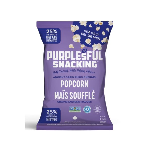 PURPLESFUL: Sea Salt Popcorn, 4.79 oz