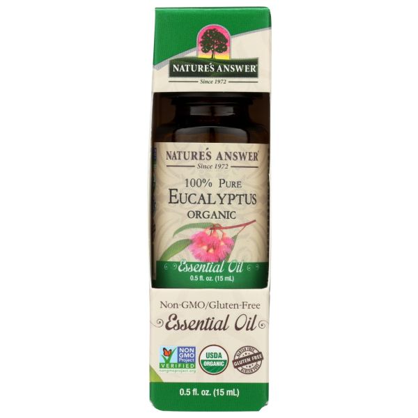 NATURES ANSWER: 100% Pure Eucalyptus Organic Essential Oil, 0.5 oz