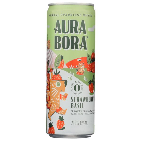 AURA BORA: Water Sparkling Basil Berry, 72 fo