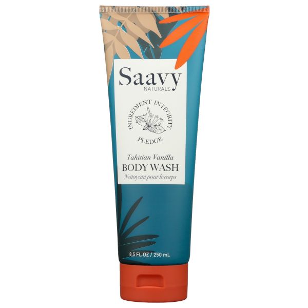 SAAVY NATURALS: Wash Body Tahitian Vanilla, 8.5 fo