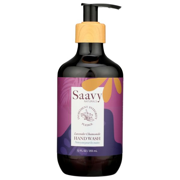 SAAVY NATURALS: Hand Wash Lavender Chamomile, 12 fo