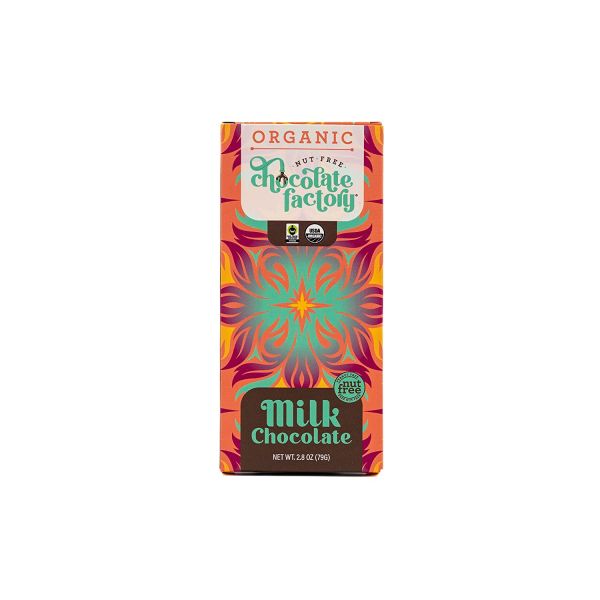 NUT FREE CHOCALATE FACTOR: Bar Milk Chocolate Org, 2.8 OZ