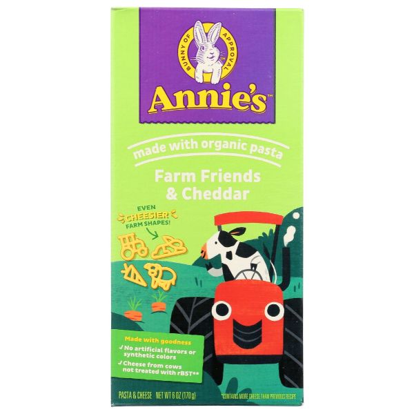 ANNIES HOMEGROWN: Farm Friends & Cheddar Mac & Cheese, 6 oz