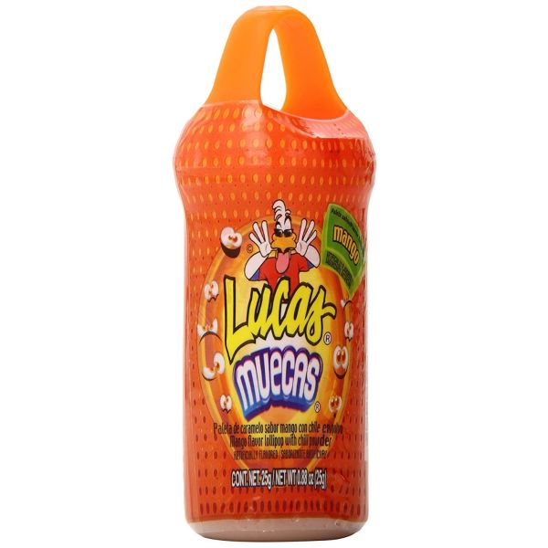 LUCAS: Muecas Mango Lollipop Candy, 0.88 oz