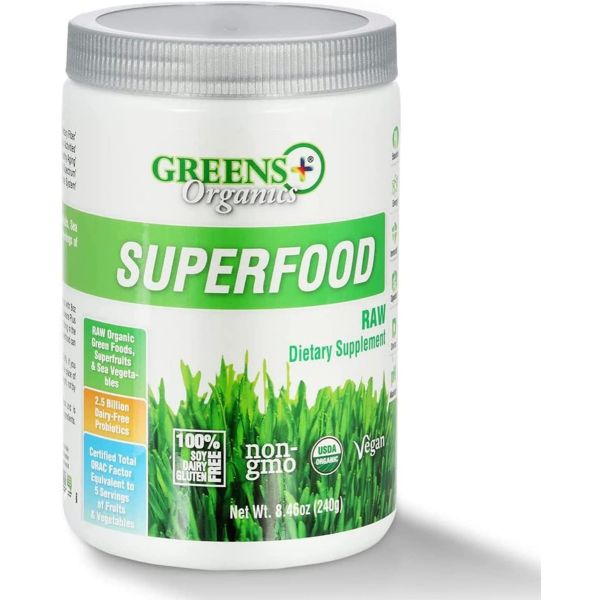 GREENS PLUS: Organic Raw Superfood Powder, 8.46 oz