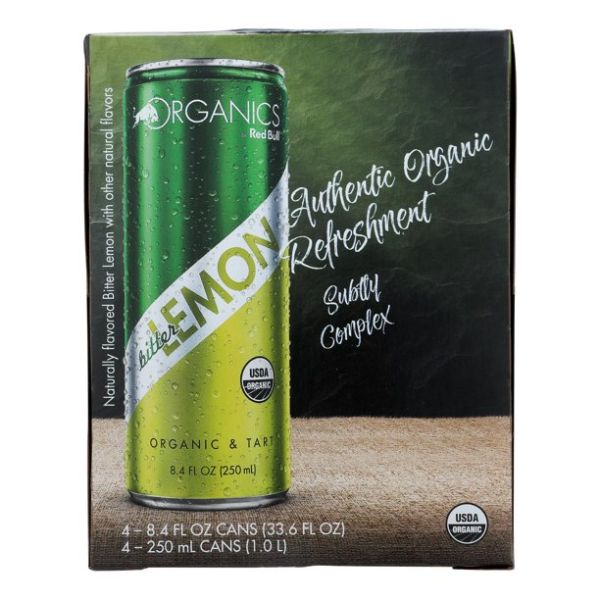 ORGANICS BY RED BULL: Organic Bitter Lemon 4Pk, 33.6 fo