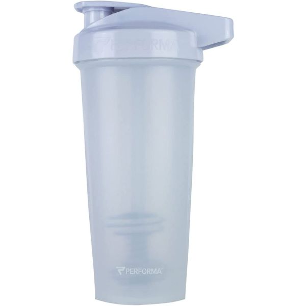 PERFORMA: White Activ Shaker Bottle, 28 oz