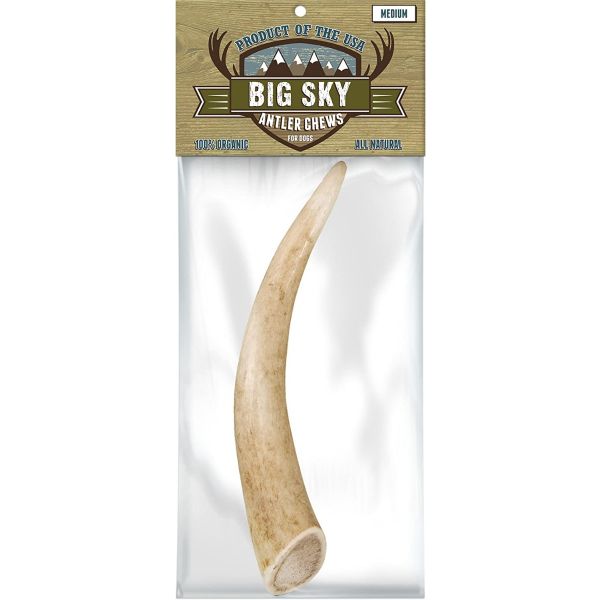 BIG SKY: Whole Medium Antler Chews For Dogs, 1 ea