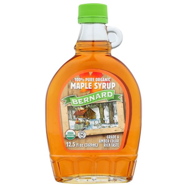 BERNARD: Pure Organic Maple Syrup, 12.5 fo