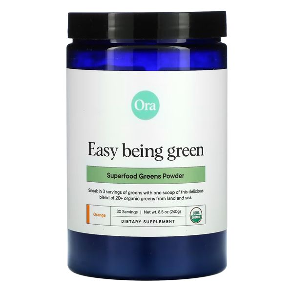 ORA ORGANIC: Orange Superfood Greens Powder, 240 gm