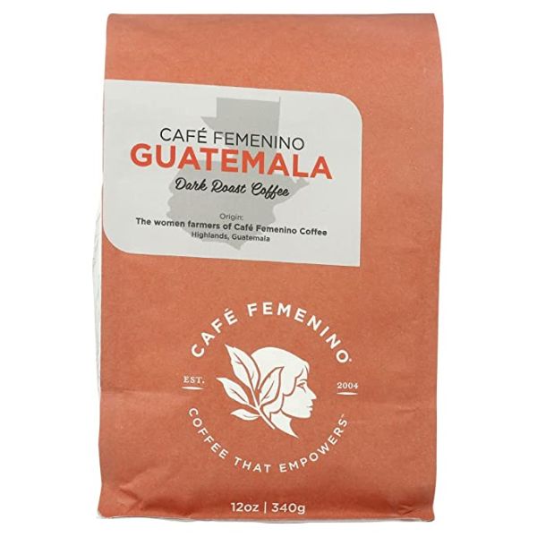 CAFE FEMENINO COFFEE: Guatemala Dark Roast Coffee, 12 oz