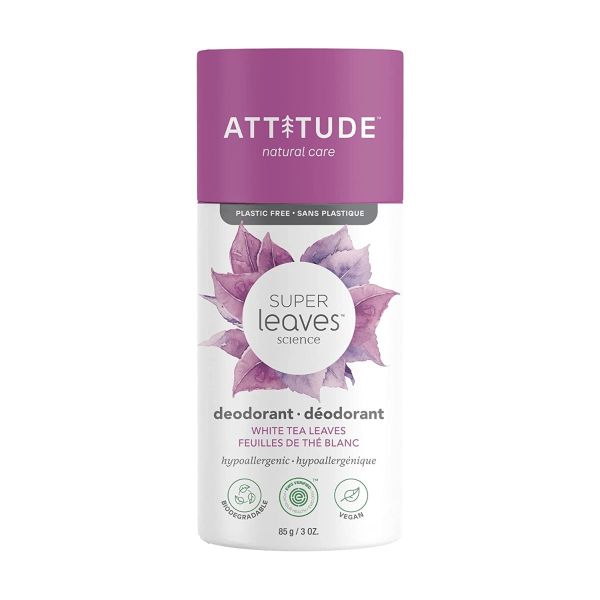 ATTITUDE: Super Leaves White Tea Leaves Deodorant, 3 oz