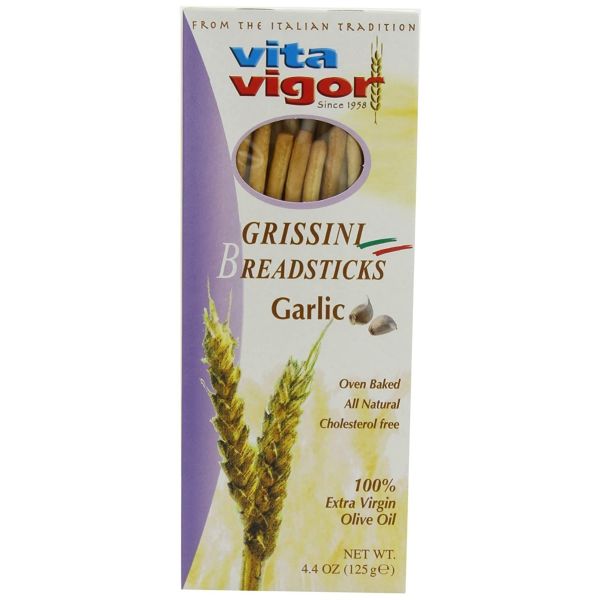 VITA VIGOR: Grissini Garlic Breadsticks, 4.4 oz