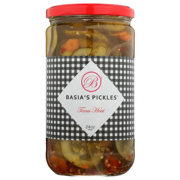 BASIAS PICKLES: Texas Heat Pickles, 24 oz