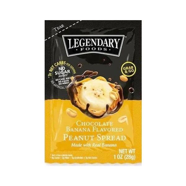LEGENDARY FOODS: Chocolate Banana Flavored Peanut Spread, 1 oz
