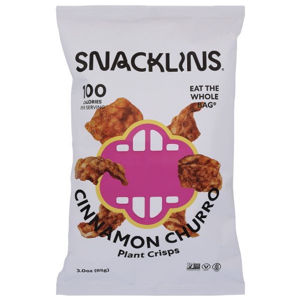 SNACKLINS: Cinnamon Churro Plant Crisps, 3 oz