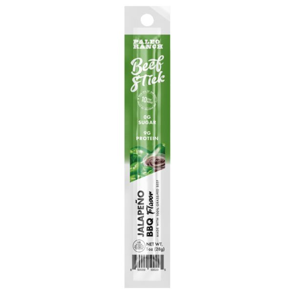 PALEO RANCH: Jalapeno BBQ Beef Sticks, 1 oz