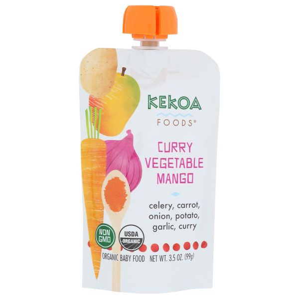 KEKOA: Curry Vegetable Mango Squeeze Pouch, 3.5 oz