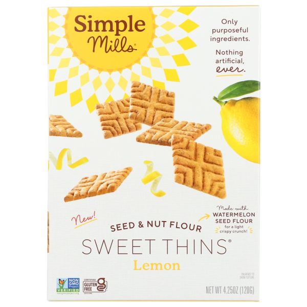 SIMPLE MILLS: Sweet Thins Lemon, 4.25 oz