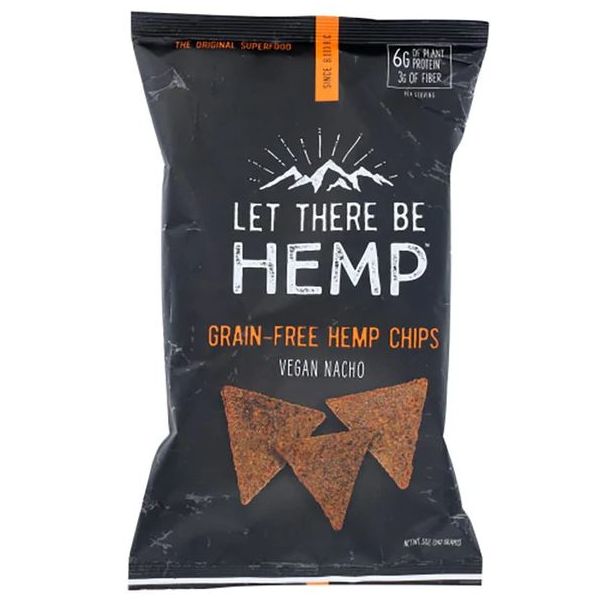 LET THERE BE HEMP: Vegan Nacho Grain Free Hemp Chips, 5 oz