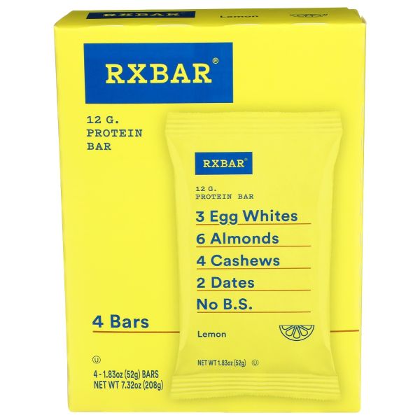 RXBAR: Lemon Protein Bars 4 Pack, 7.32 oz