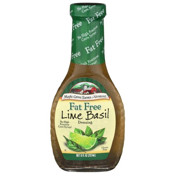 MAPLE GROVE: Fat Free Lime Basil Dressing, 8 oz